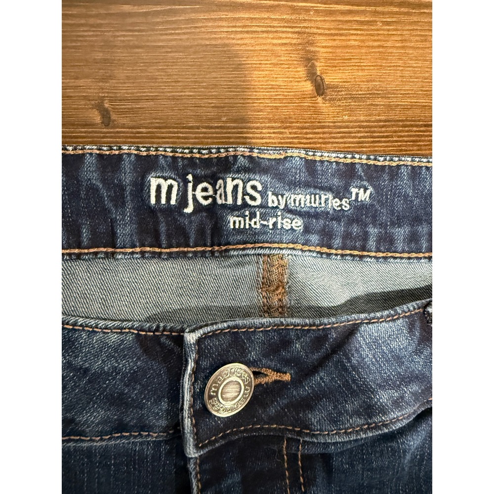m jeans by maurices Mid Rise Dark Wash Bootcut‎ Denim Jeans Women's Size 18W - Picture 8 of 10